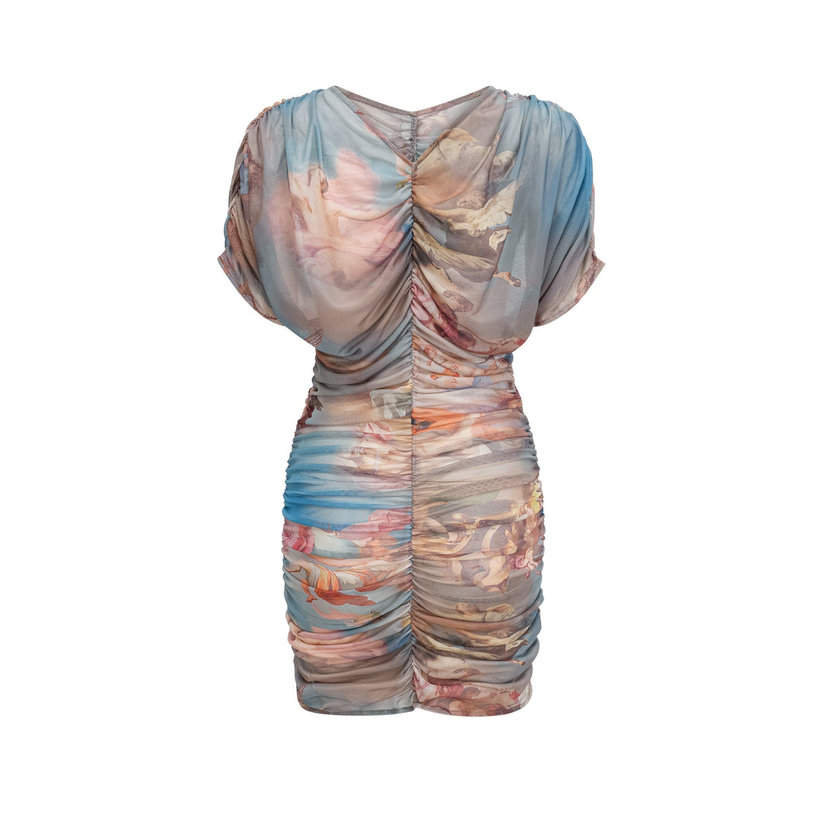 Fleur tül mini elbise