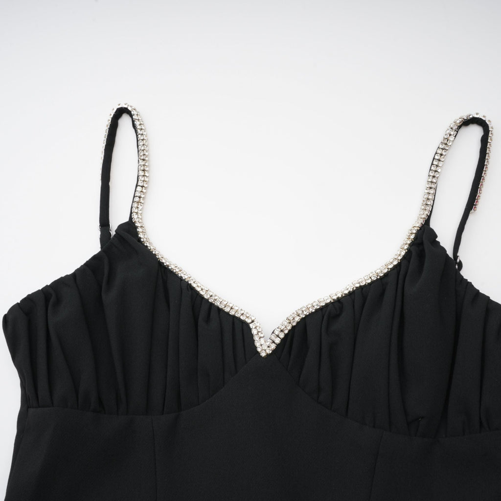 Sophie kontrast mini elbise