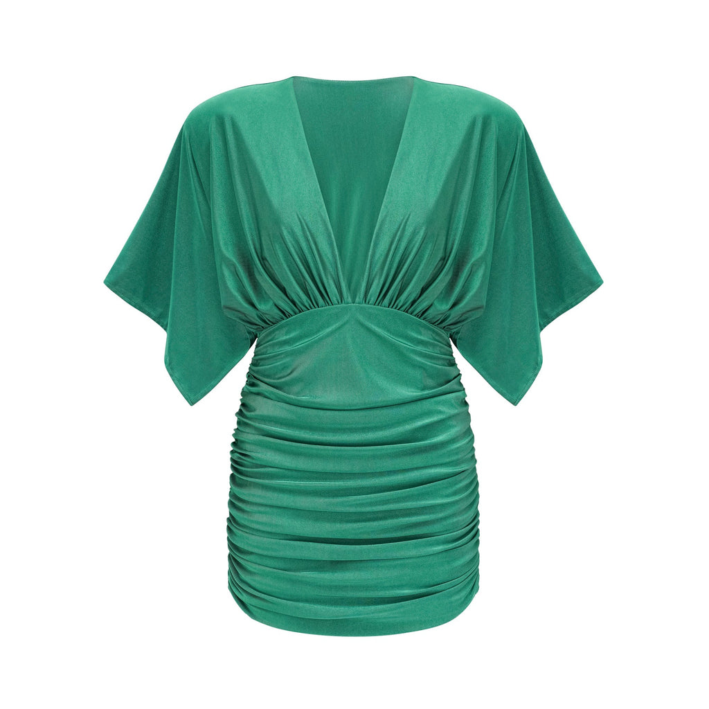 Yvette dantelli mini elbise