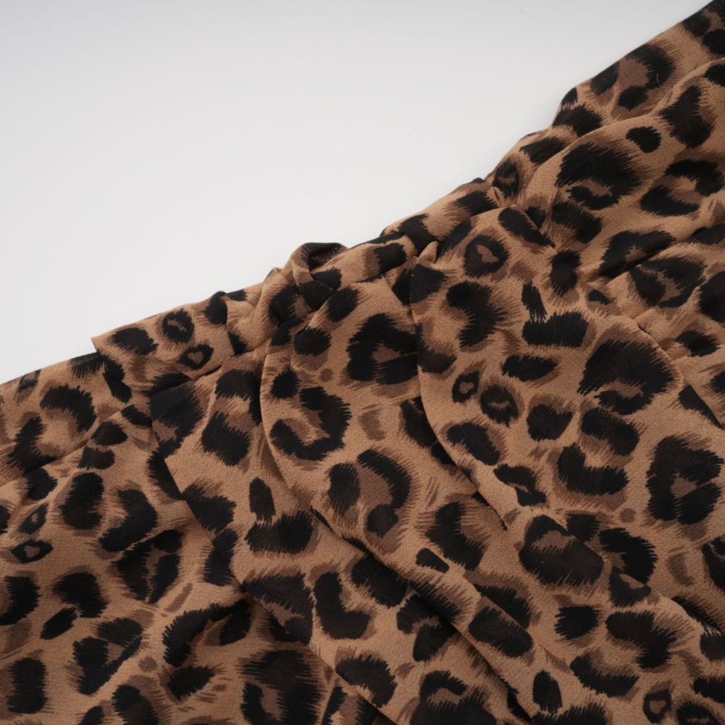 Laurence leopar mini elbise