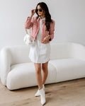 Alana Tweed Chain Trim Blazer