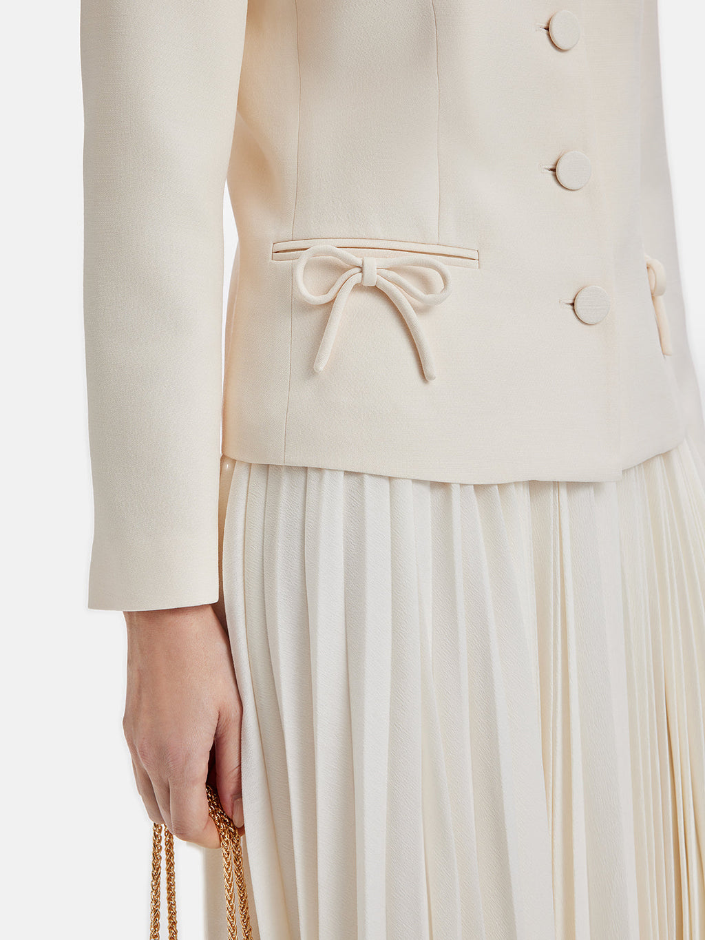 Fiyonklu Desenli Blazer