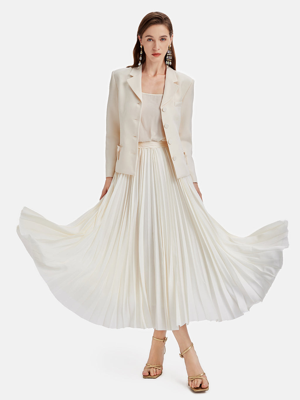 Fiyonklu Desenli Blazer