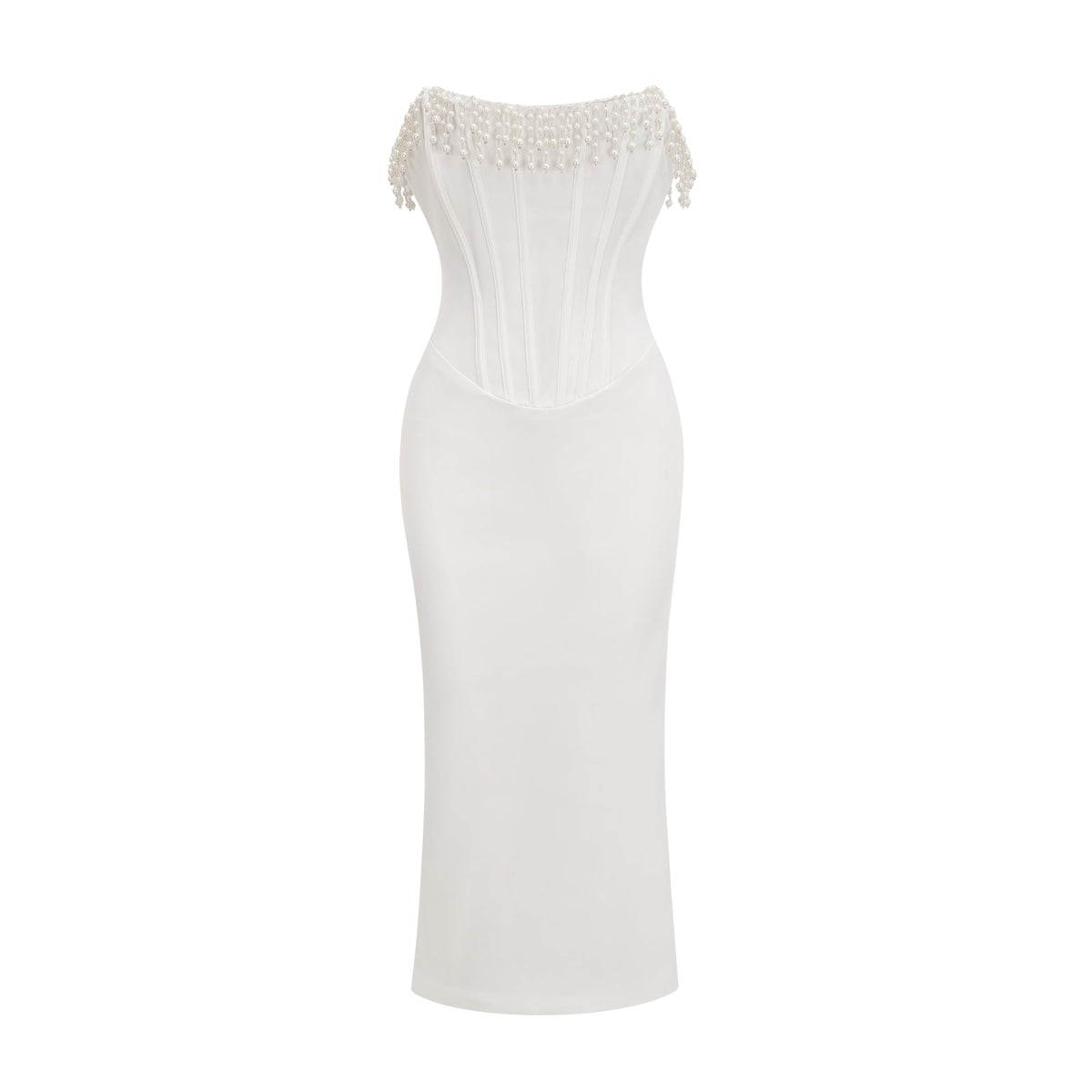 Roseline inci midi elbise