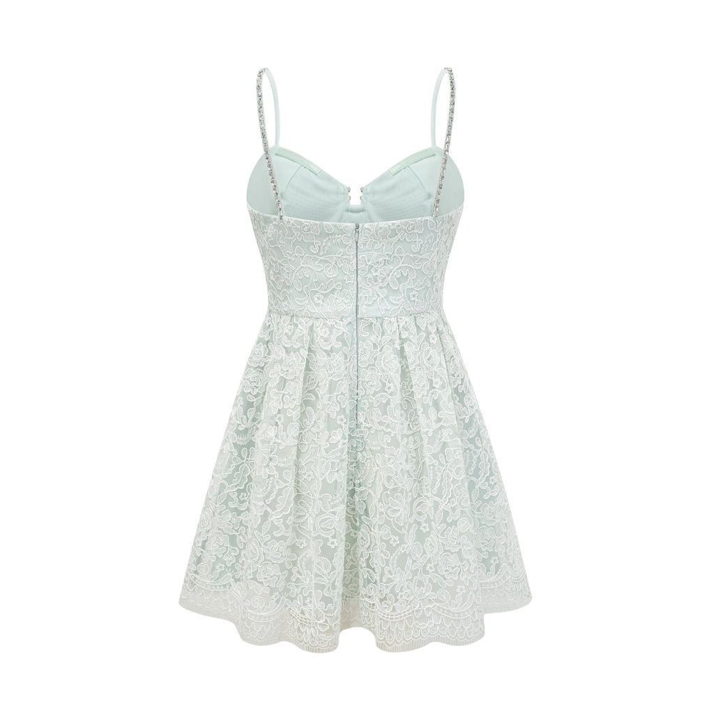 Vanna dantelli mini elbise