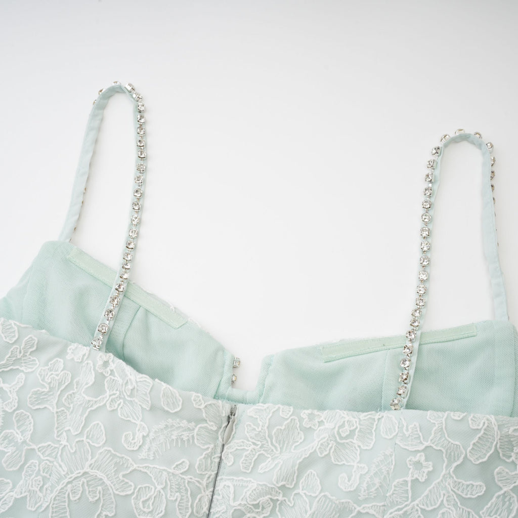 Vanna dantelli mini elbise