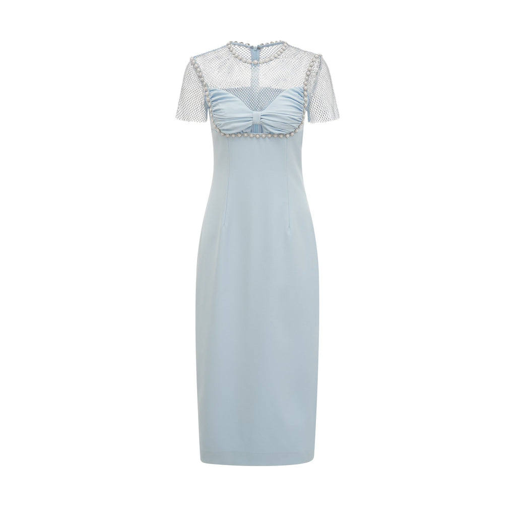 Lilas midi elbise