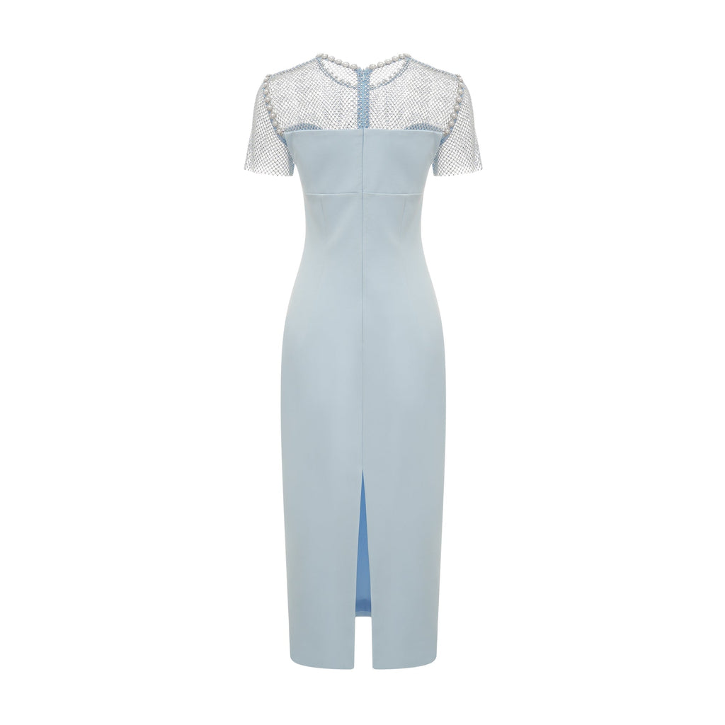 Lilas midi elbise