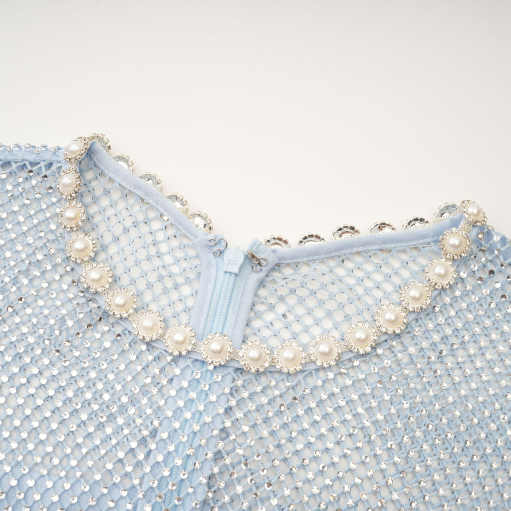 Lilas midi elbise