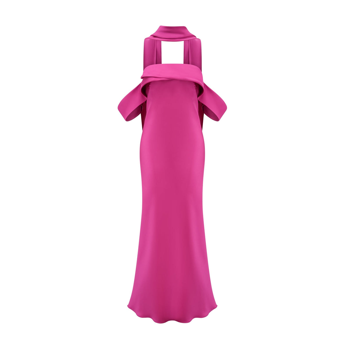 Yasmine saten midi elbise