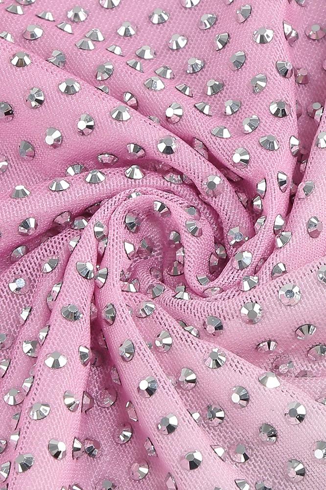 Gemma Baskılı Diamante Mini Elbise