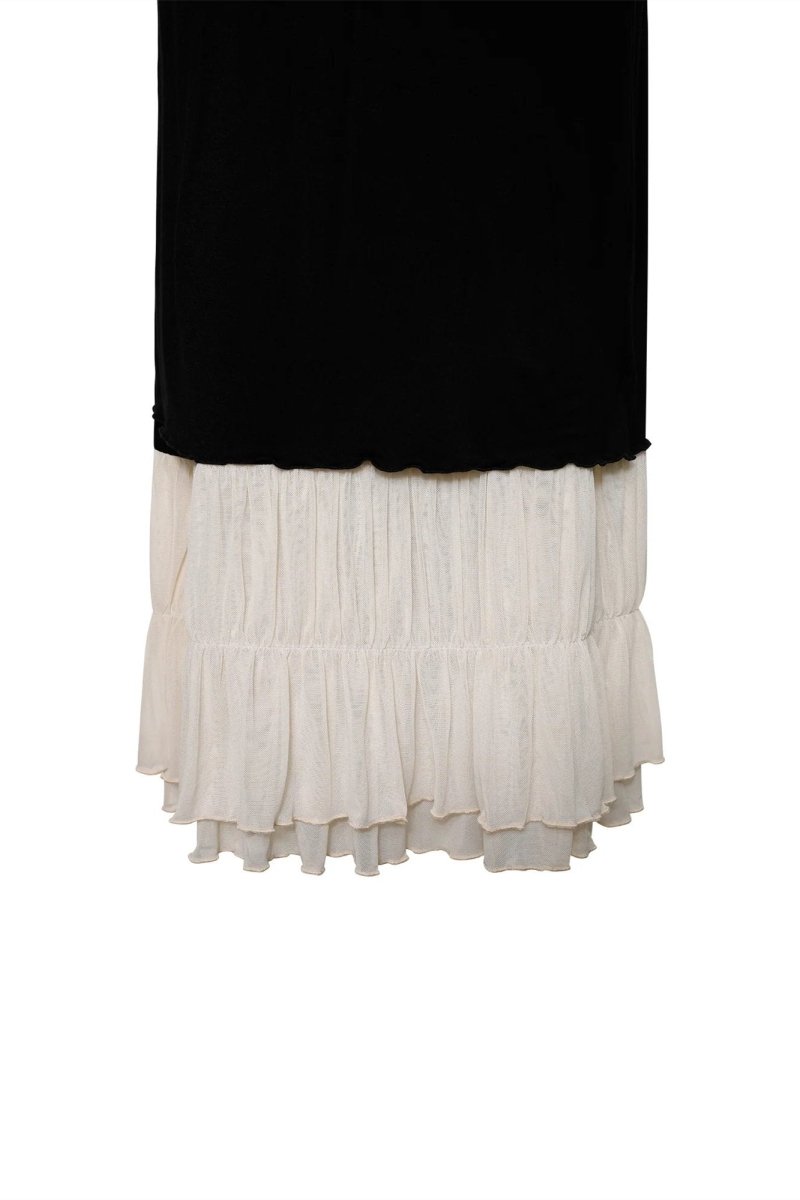 Irene V Yaka Dantelli Maxi Elbise