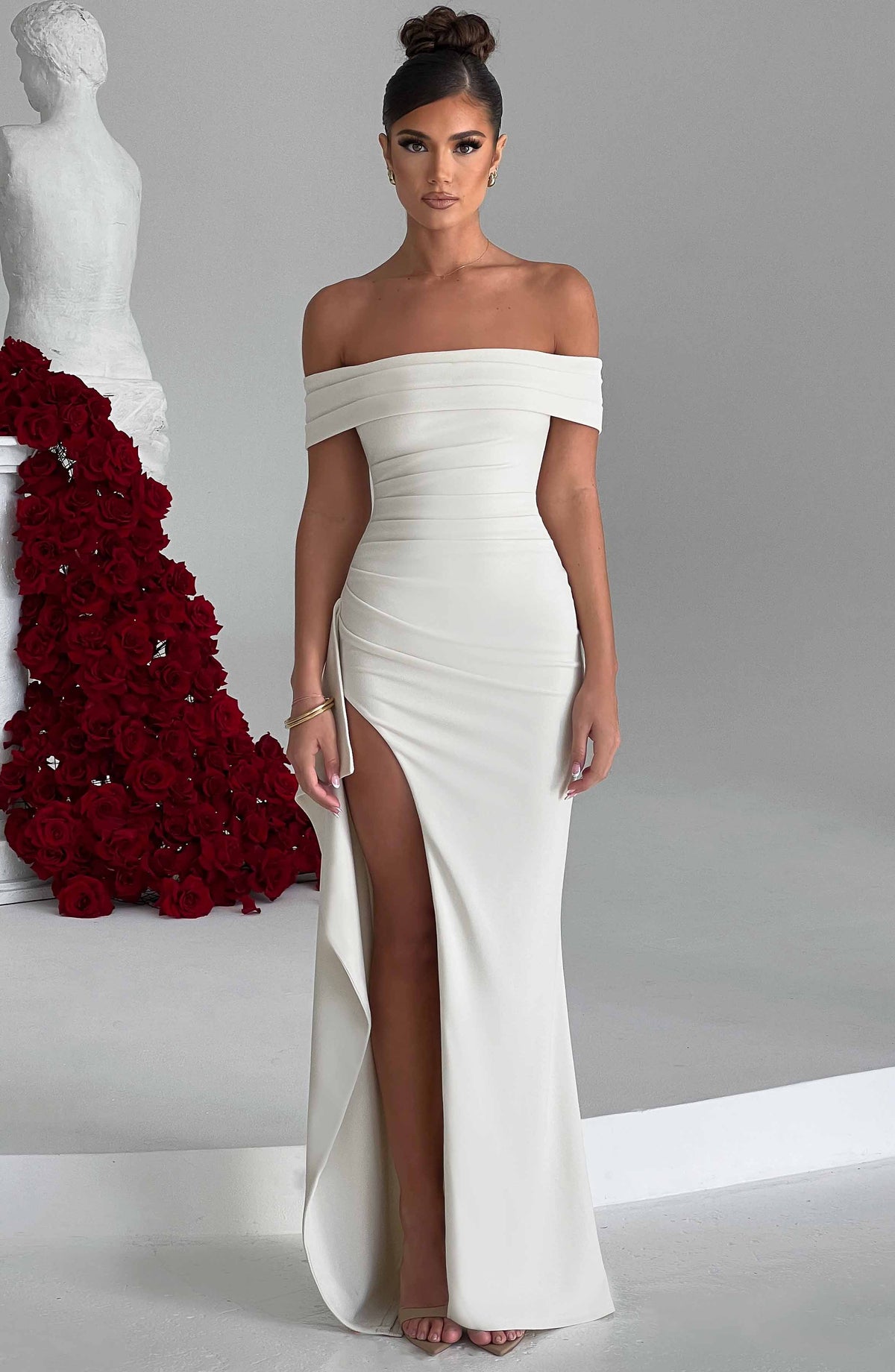 Joyce Maxi Elbise - Fildişi