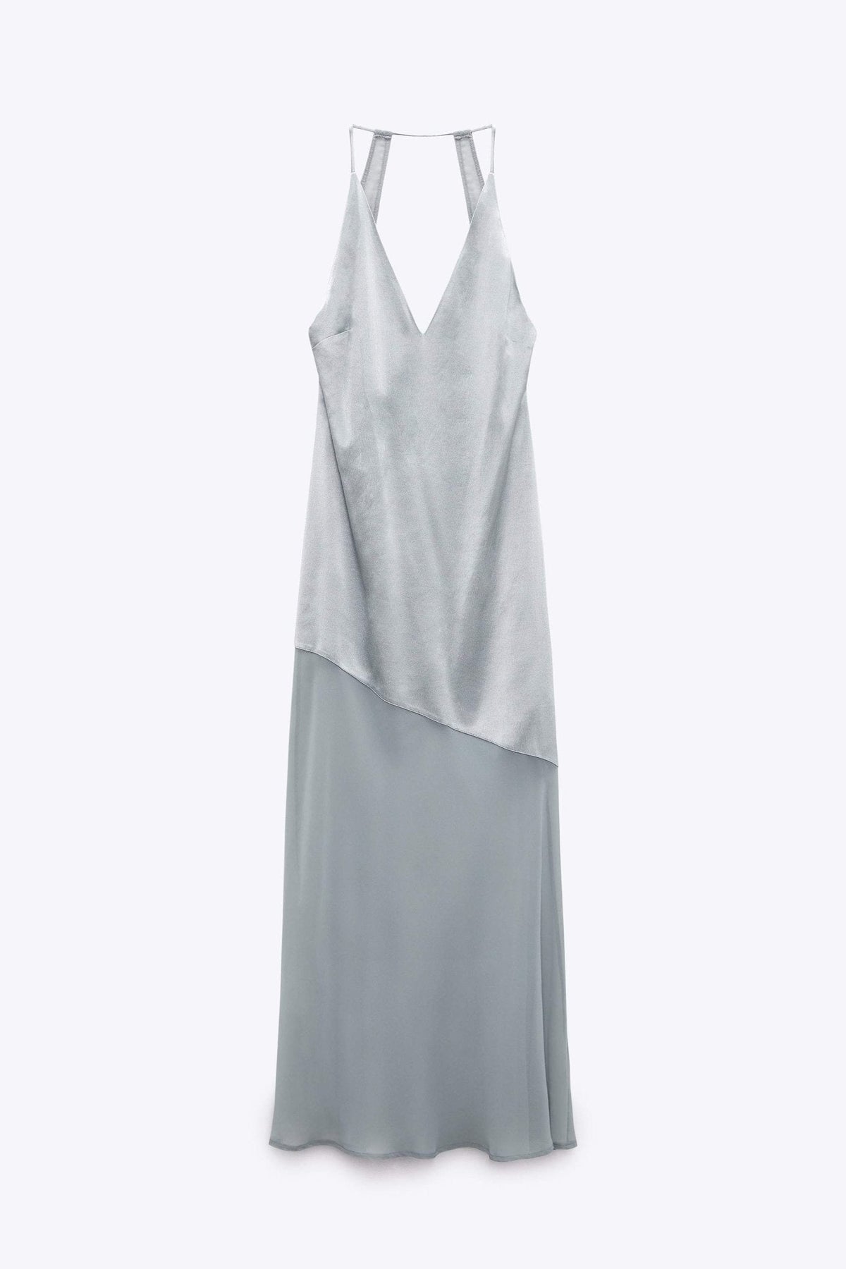 Lorna V Yaka Splice Slip Maxi Elbise
