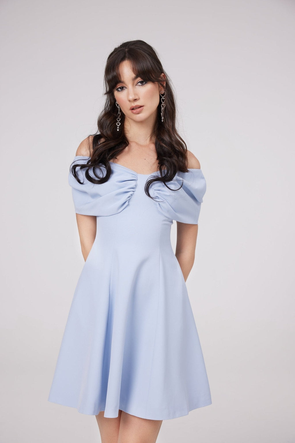 Valerie ilmekli kloş mini elbise