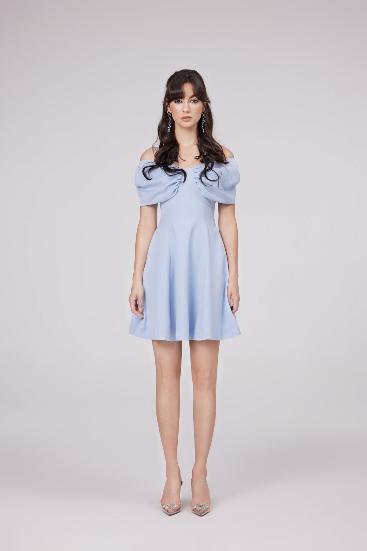 Valerie ilmekli kloş mini elbise