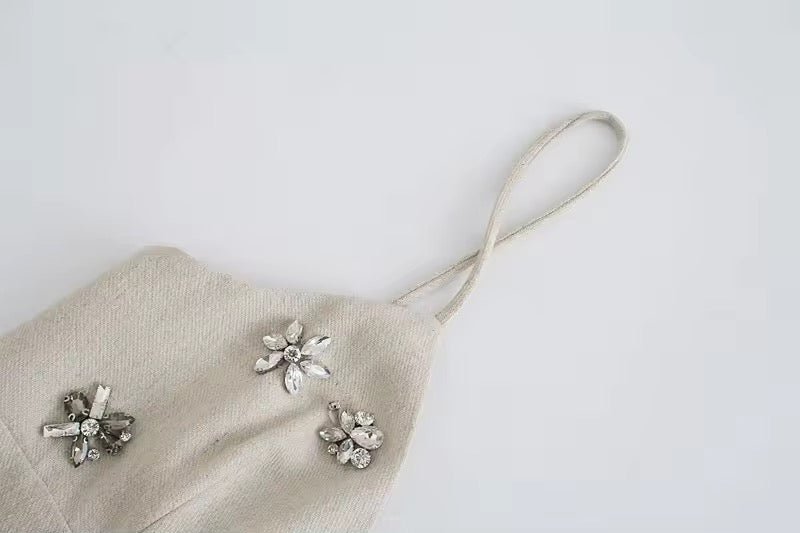 Pedraria Taşlı Mini Elbise