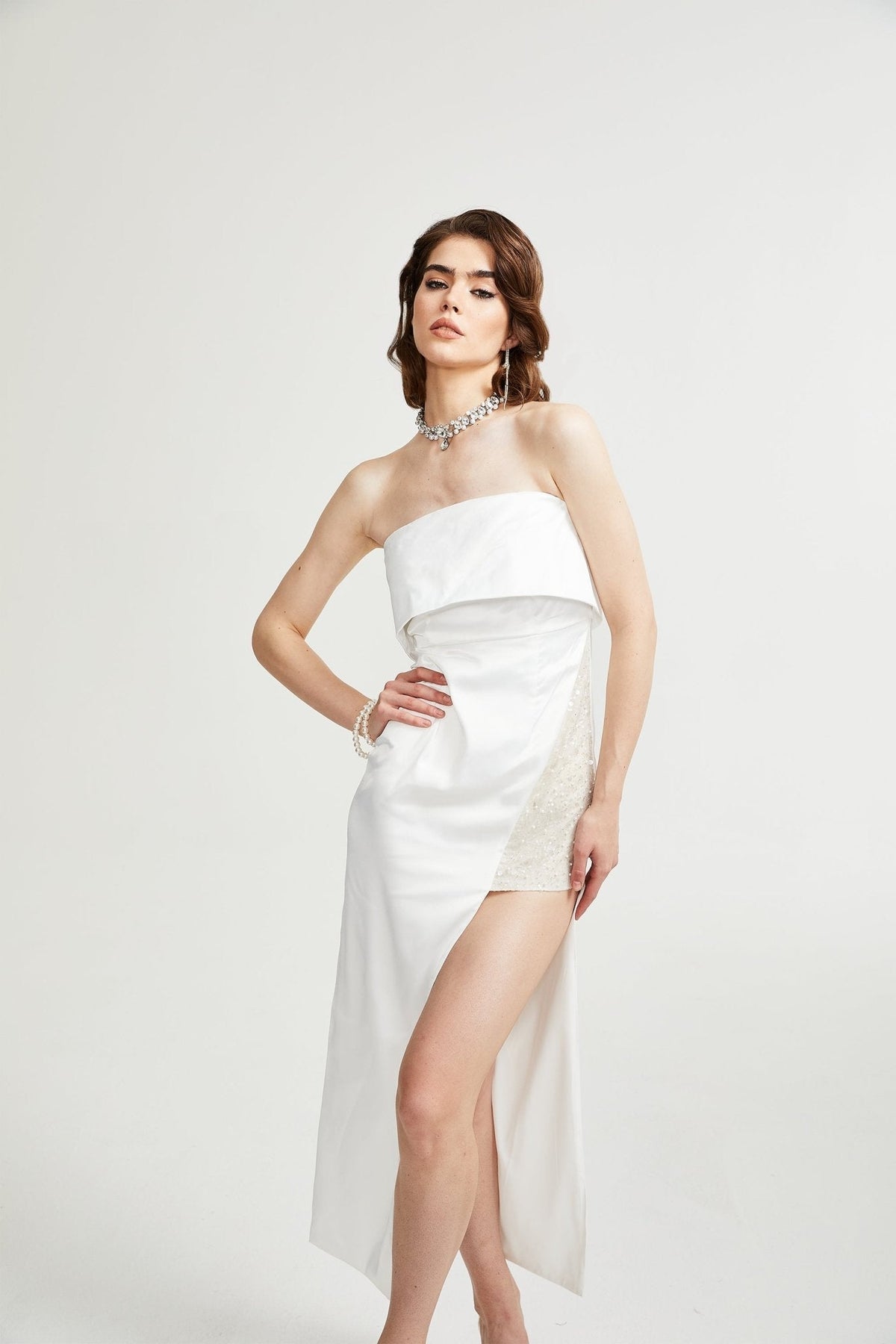 Zafiritha midi elbise
